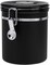 ChefWave Stainless Steel Coffee Canister with Co2 Valve Date Tracker Black 17.6oz